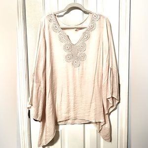 Beautiful Beige Tunic Blouse